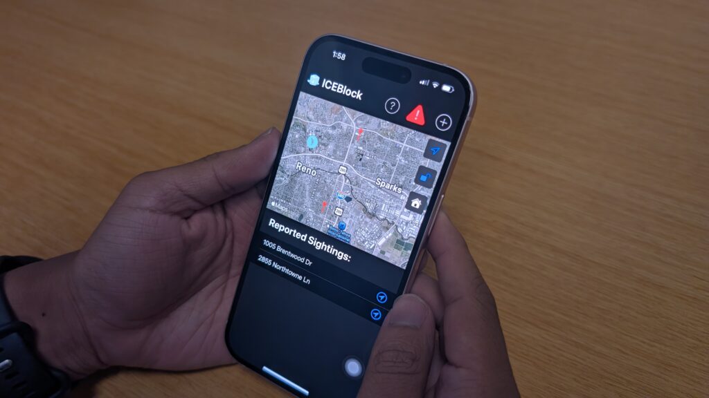 cellphone image of map
