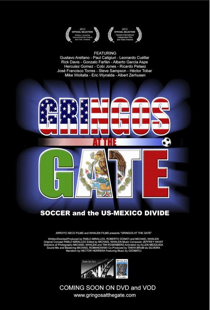 movie poster with U.S. and Mexican flags