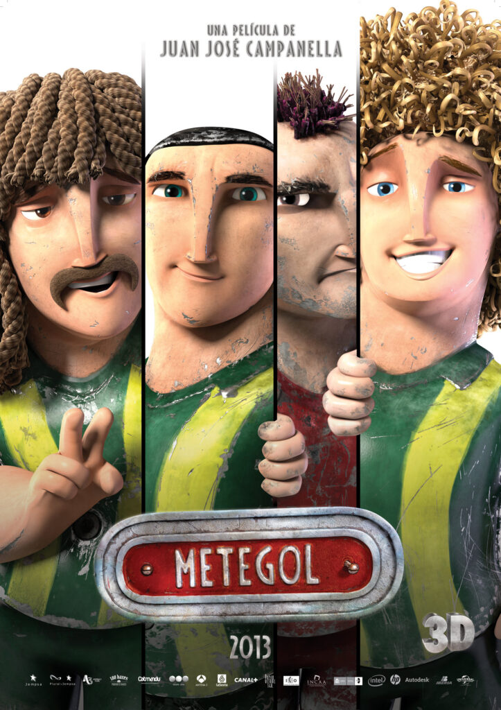 movie poster with four animated figures on it