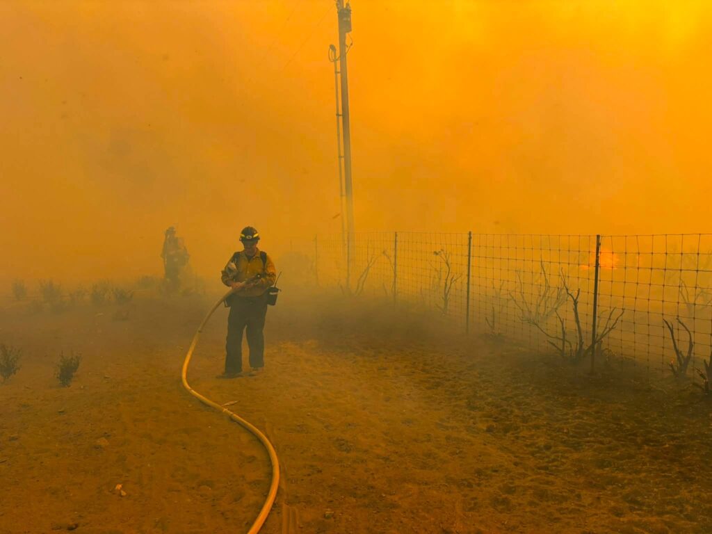 firefighter fights fire