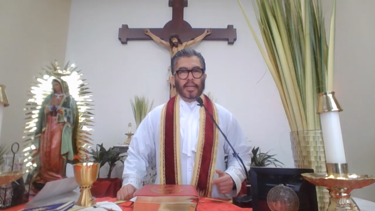 Father Edgar host mass on YouTube