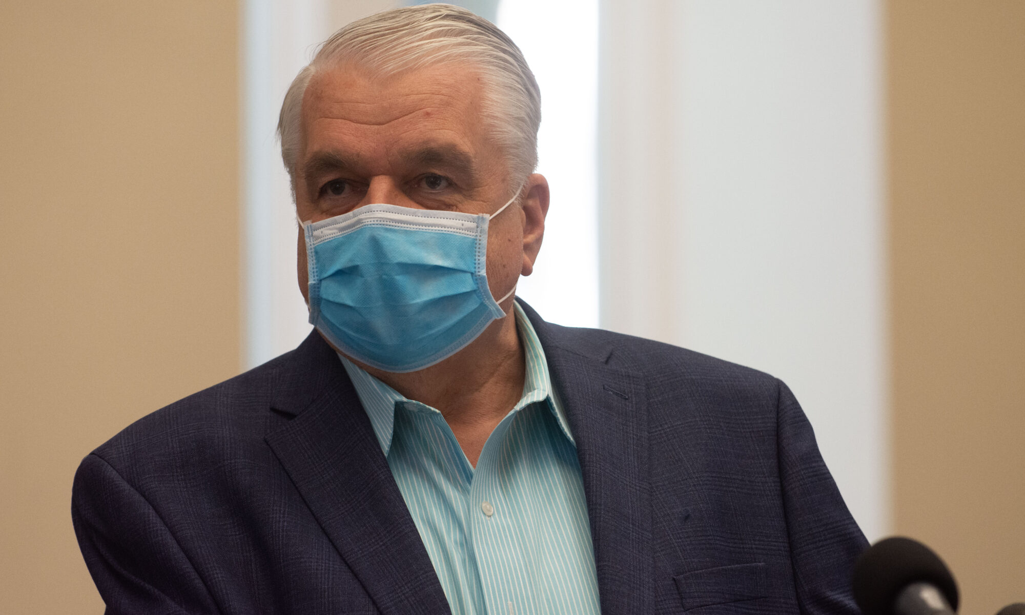 Nevada Governor Steve Sisolak with mask on