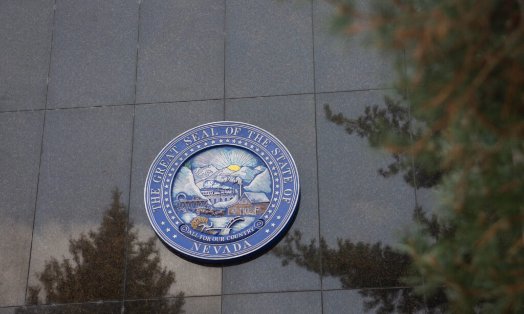 nevada state emblem on building