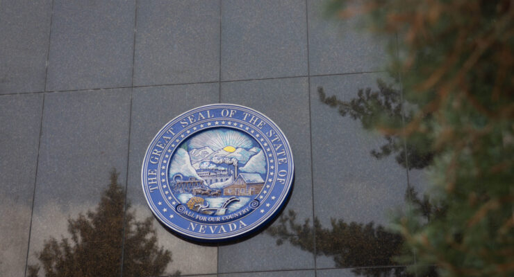 nevada state emblem on building