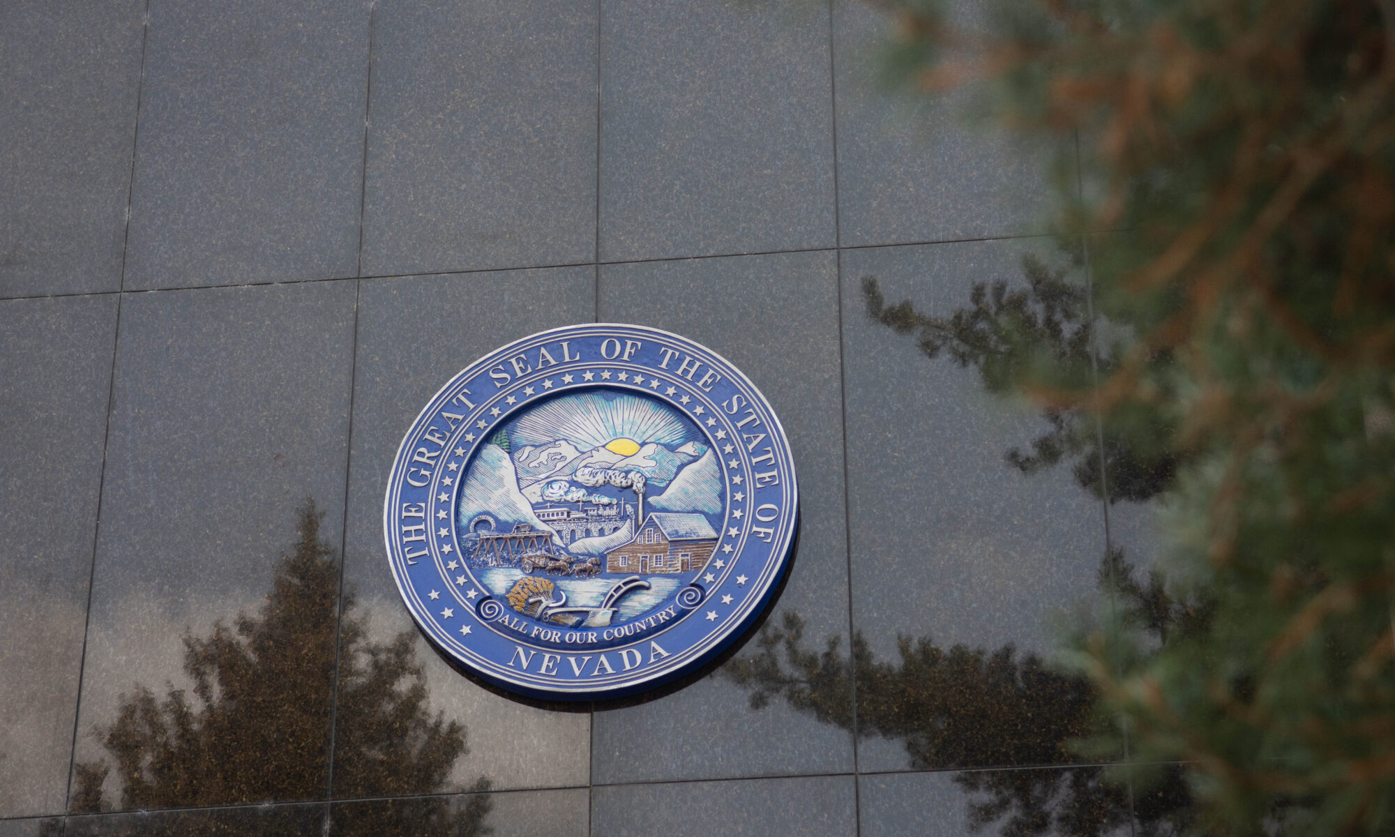 nevada state emblem on building