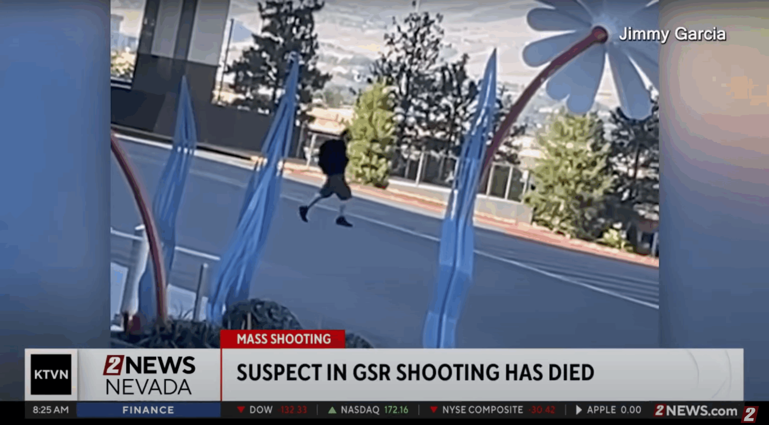 man running through parking lot