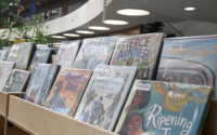library books on shelf