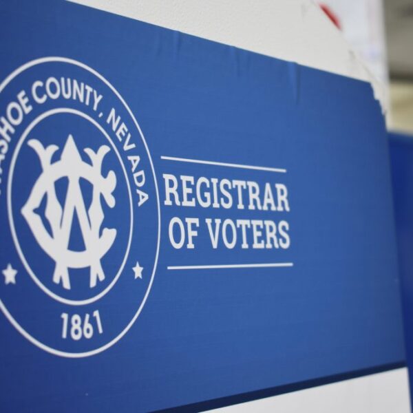 Blue county registrar of voters sign