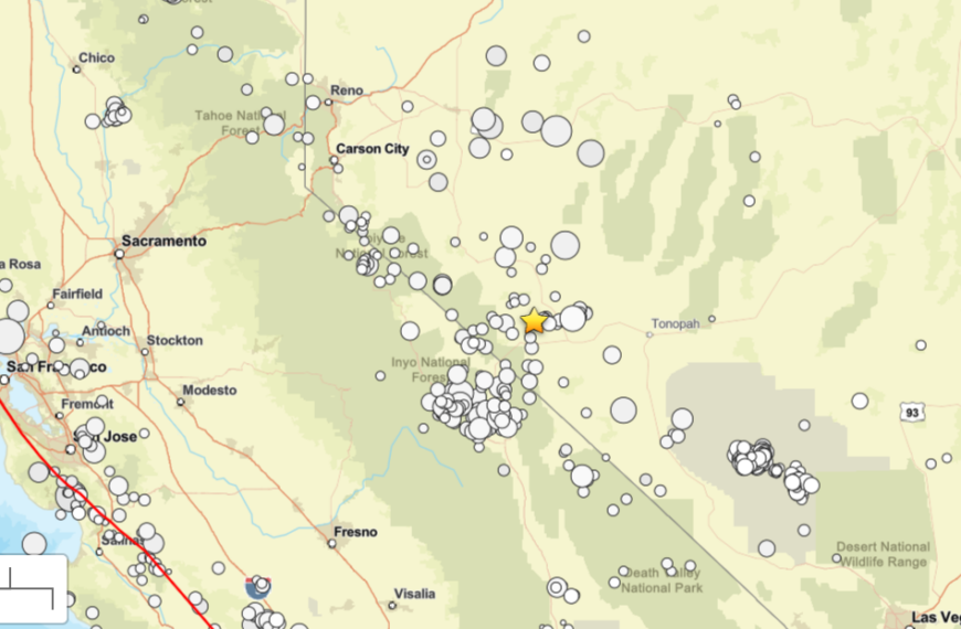 map of seismic zones in Northern Nevada
